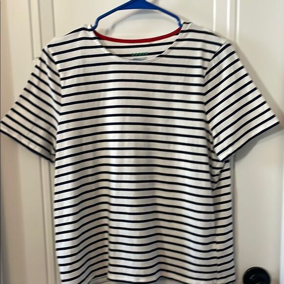 Boden Black and White Striped Tee - Picture 1 of 6